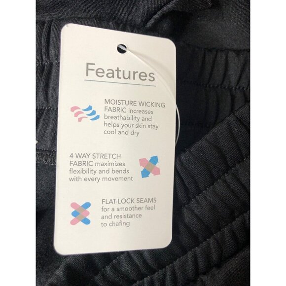Yogi Pace Womens Jogger Pants Size Small Black Fleece Lined Leggings Pockets - Picture 6 of 6